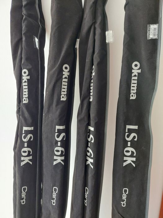 Set 4 lansete crap OKUMA LS-6k, 3.90 m, 2 tronsoane