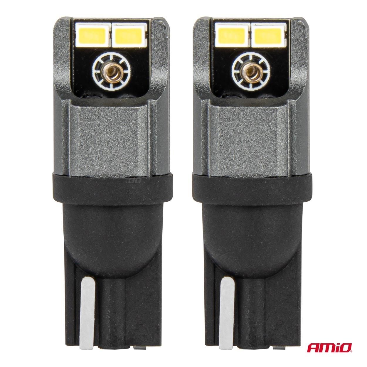 Canbus led крушки 3020 4smd t10 w5w w10w 12v 24v amio-03717