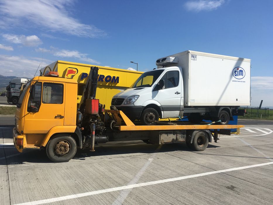 Man 8.163 platforma cu macara