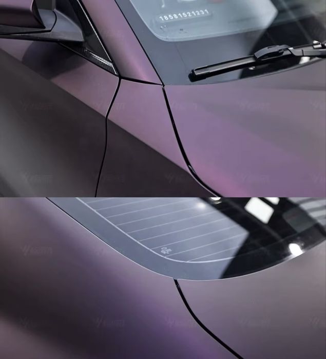 Vand colant auto negru mat cu tenta mov