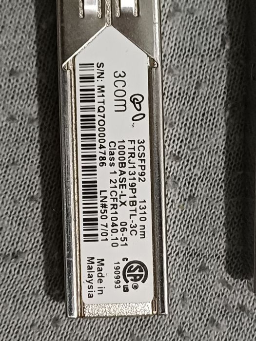 Modul 3COM 3CSFP91 GBIC 1000BASE-SX SFP 850nm Transceivers 1000base-SX