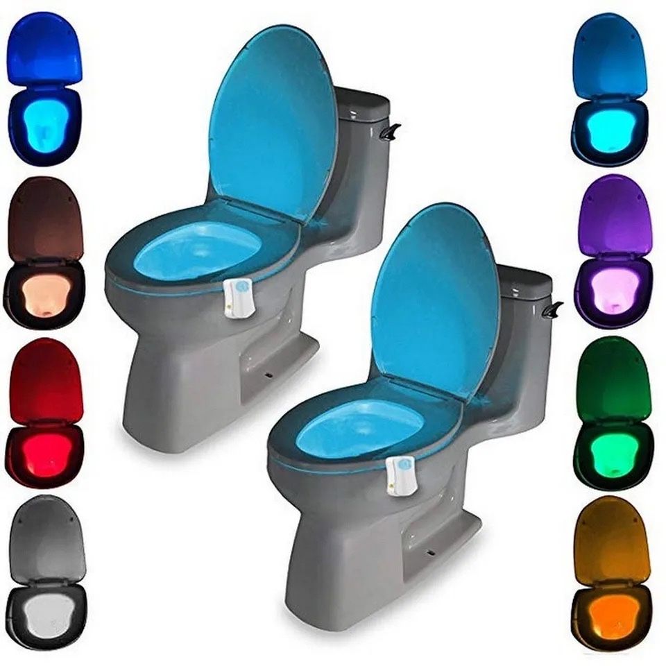 Многоцветно осветление за тоалетна чиния