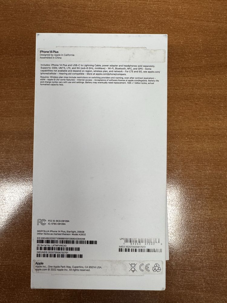 Iphone 14 plus 256gb