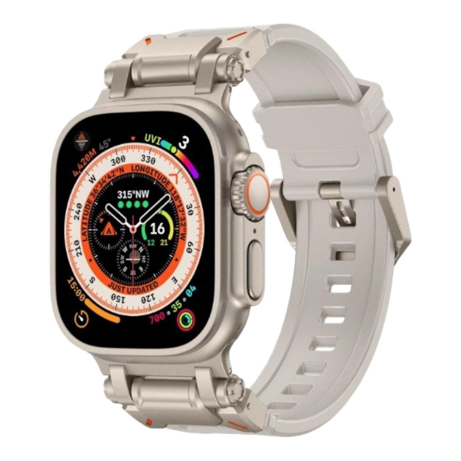 Tech-protect delta pro каишка за apple watch ultra 1/2 - sand/titanium