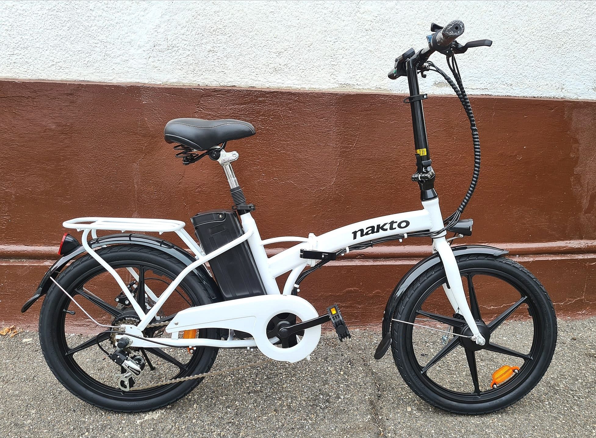 Bicicleta Electrica Nakto Pliabila 350W Shimano 6V magneziu 30 km/h