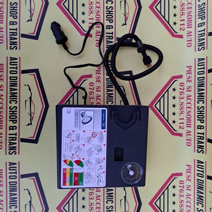 Compresor auto umflat roti original Ford 12V 120W 10A neutilizat