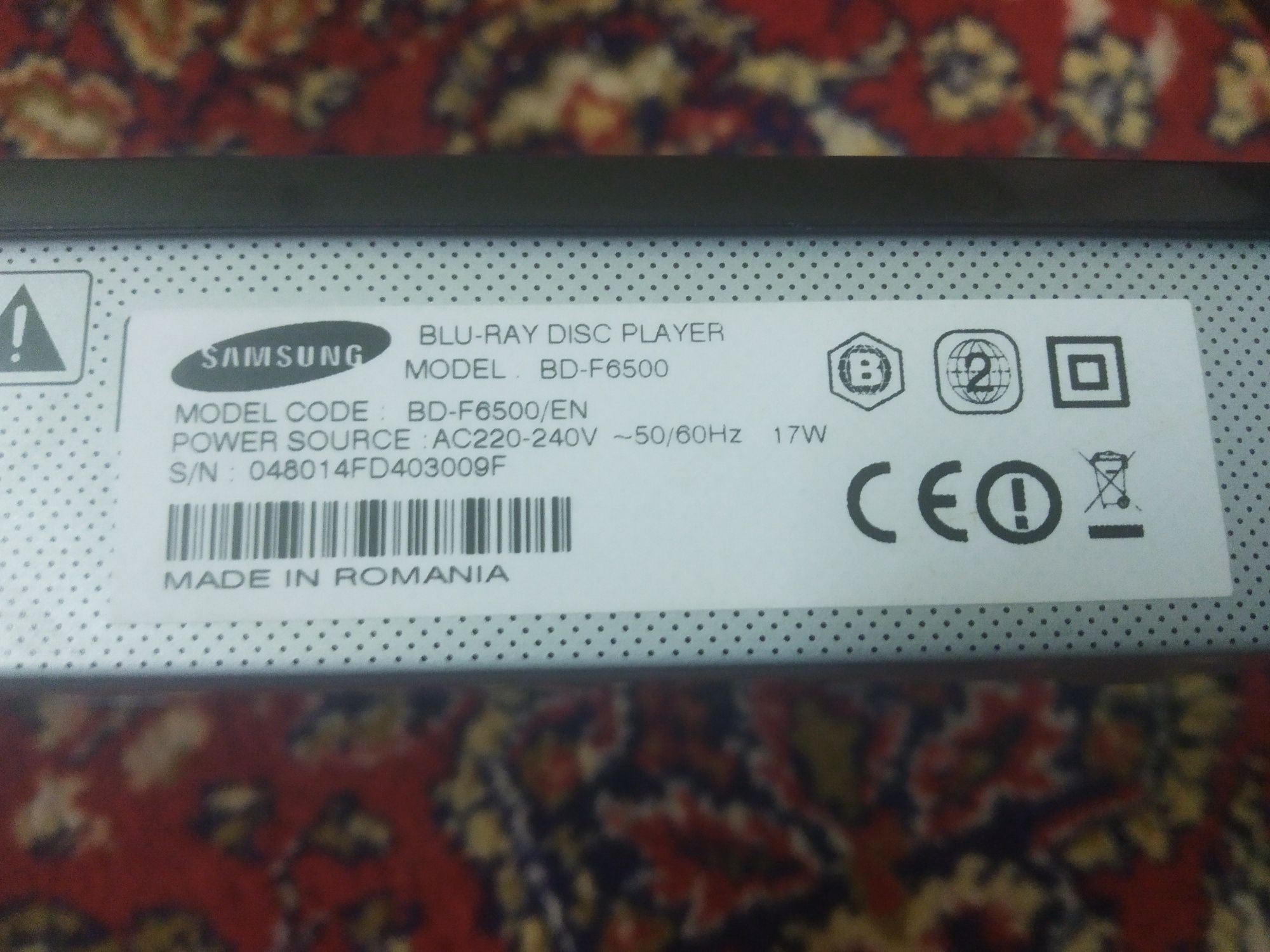 Samsung Blu-ray smart wifi ethernet hdmi