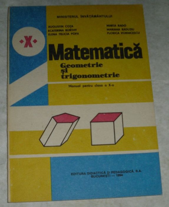 Matematica Geometrie trigonometrie Manual 10 Cota Kurthy