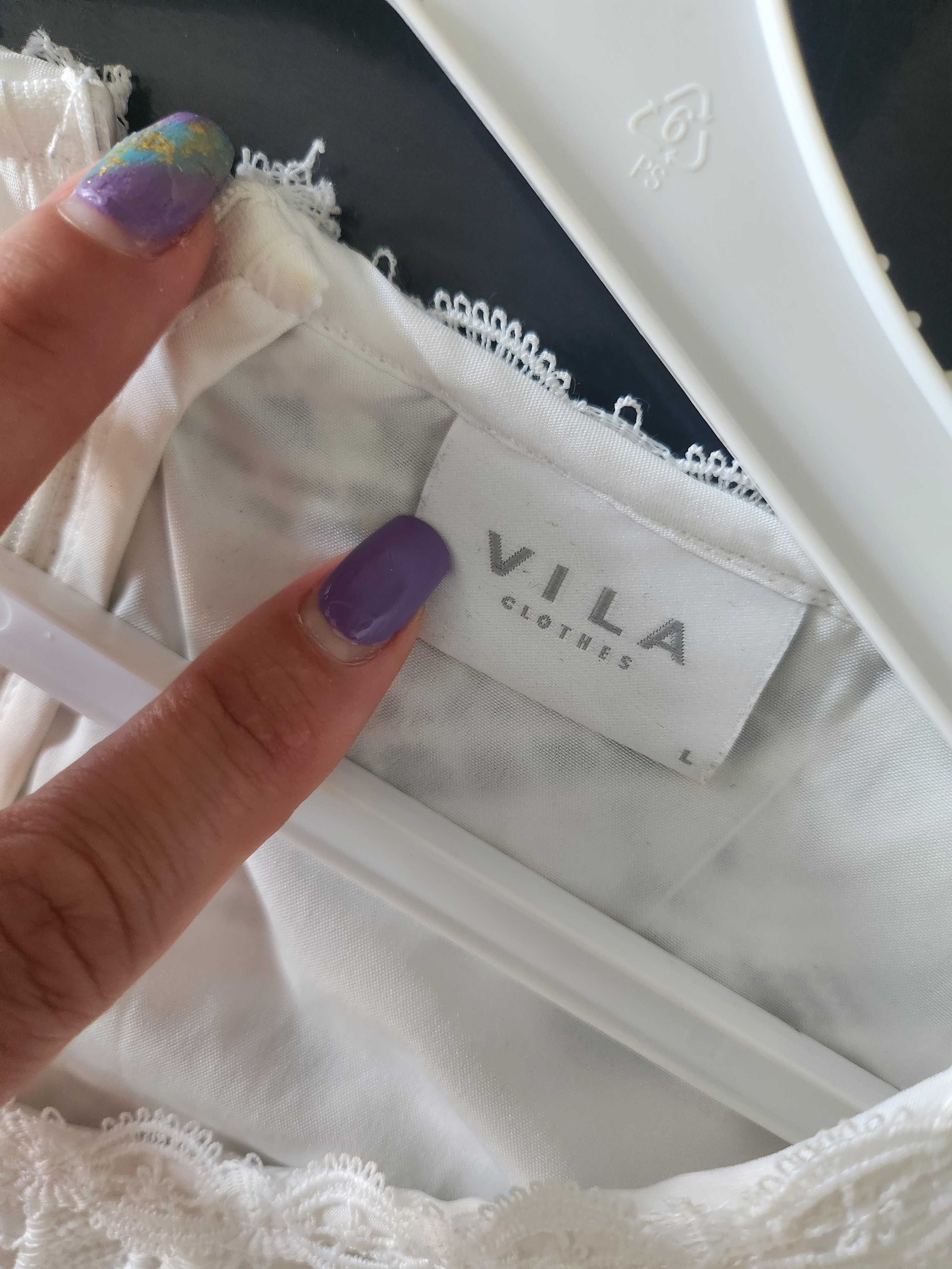 Лятна рокля Zara/ Бяла дантелена рокля