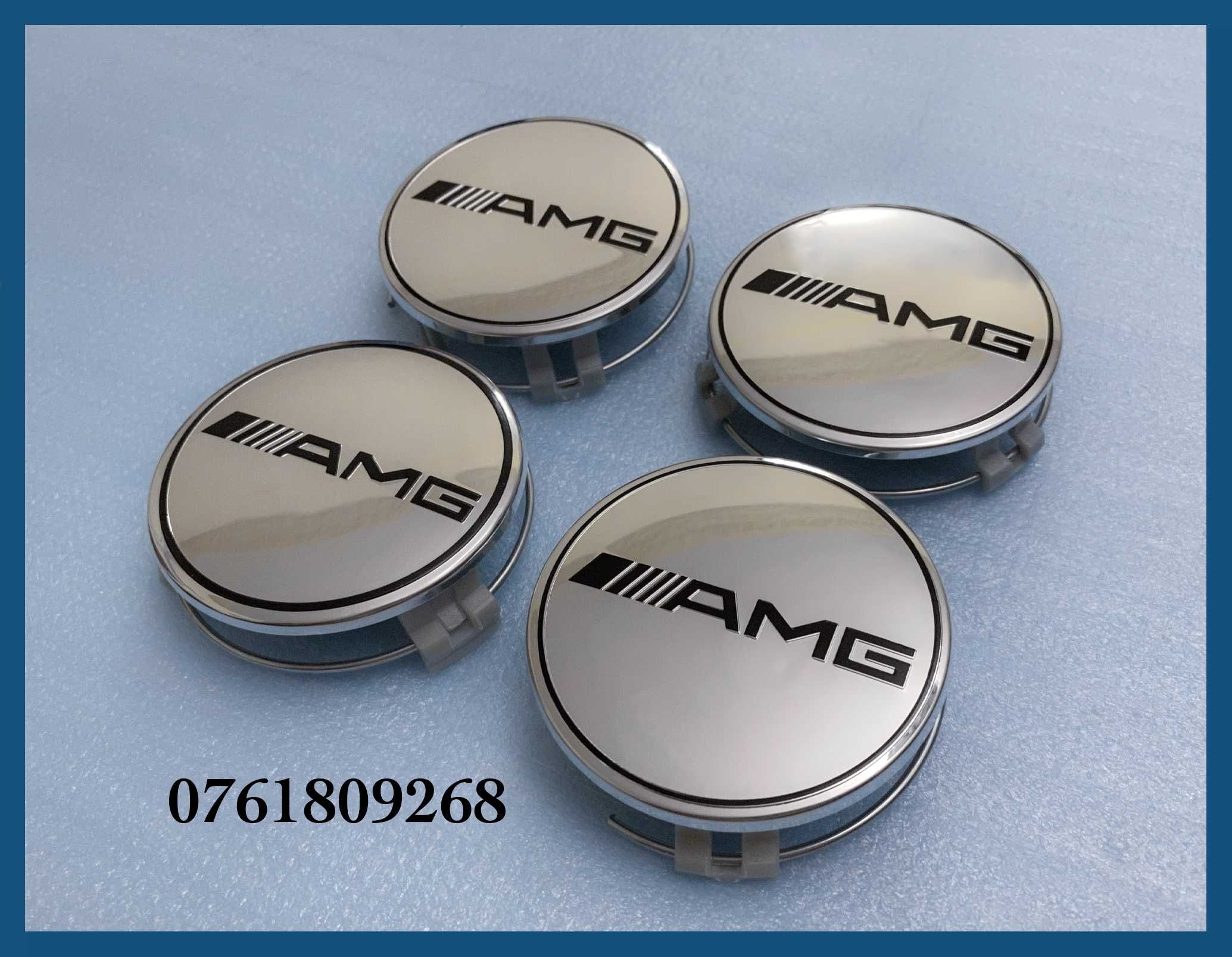 Set 4 capace AMG 75mm jante aliaj Mercedes Benz