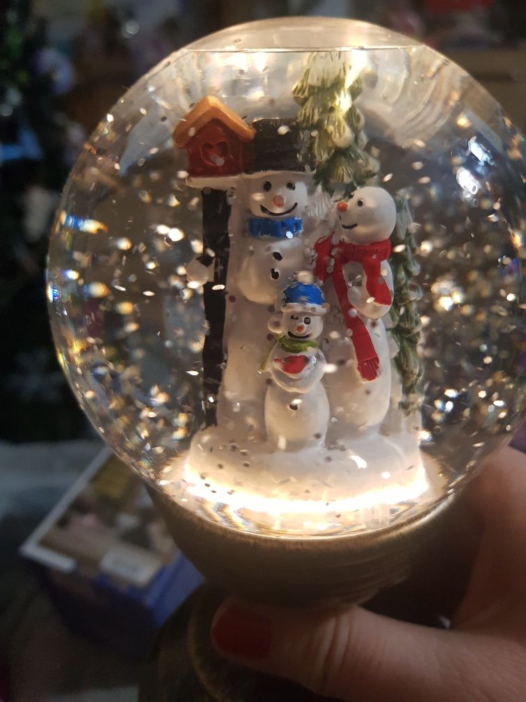 Led фенер и лампа с дядо Коледа и снежен човек