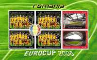 Super timbre colita nestampilata tematica fotbal echipa Romania
