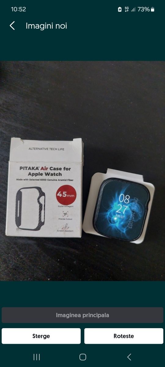 Protectie Pitaka pt ceas Apple 45 mm