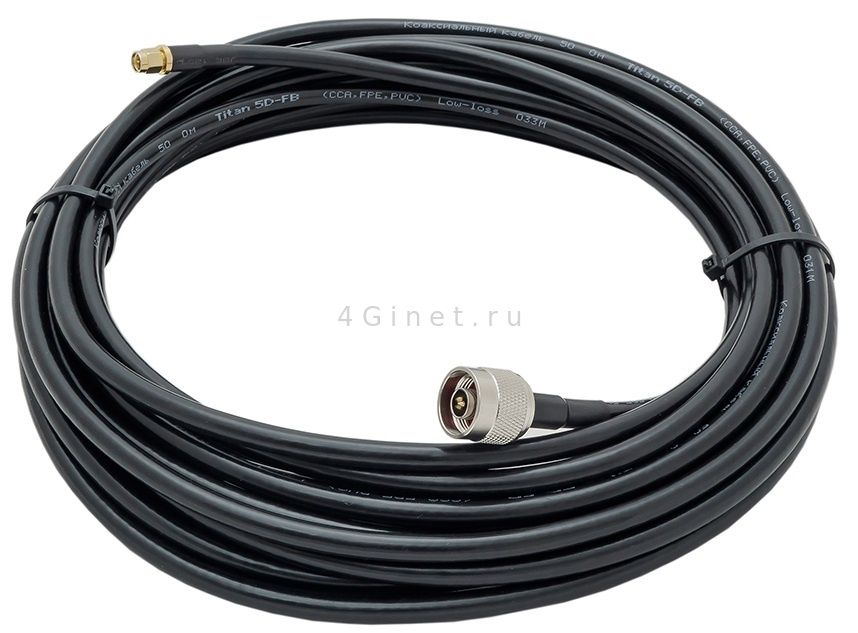 Кабельная сборка 5D-FB, N-male, SMA-mal 4 шт ,5м