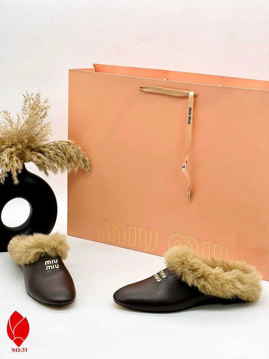 Papuci cu blana miu