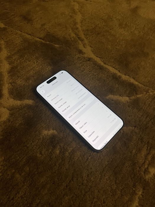 - Vand iPhone 15 Pro 128GB Natural Titanium | Baterie 100% | Neverlock