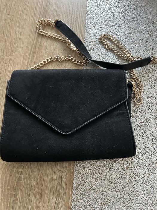 H&M Велурена малка коктейлна чанта