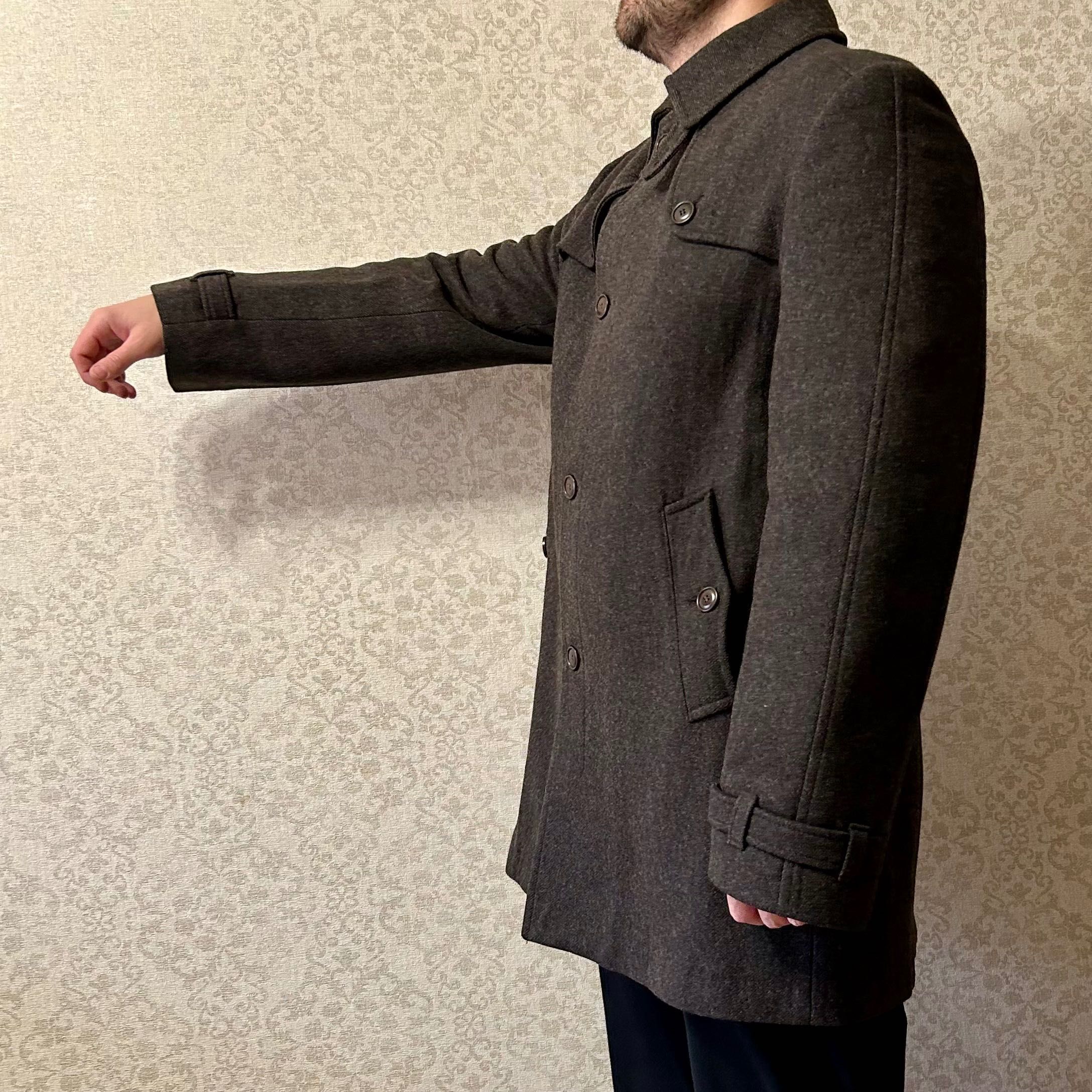 Элегантное итальянское мужское пальто, размер 54 (XL)