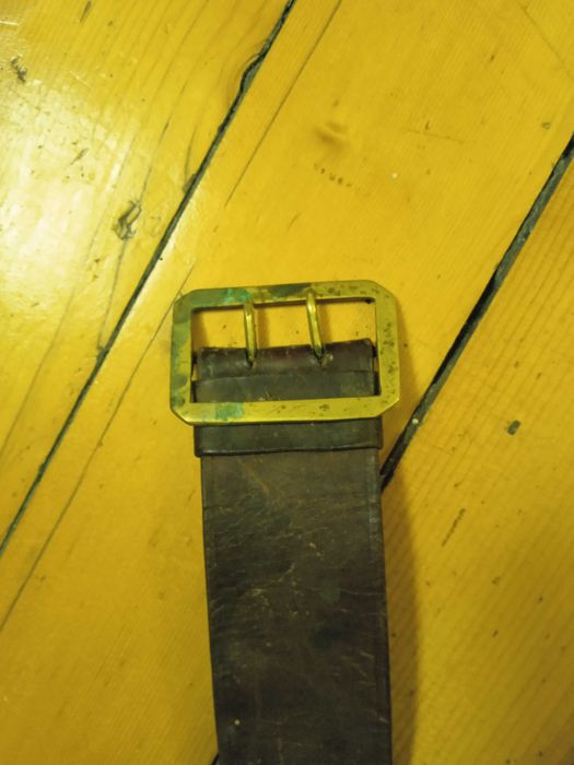 Стар военен колан месингова катарама