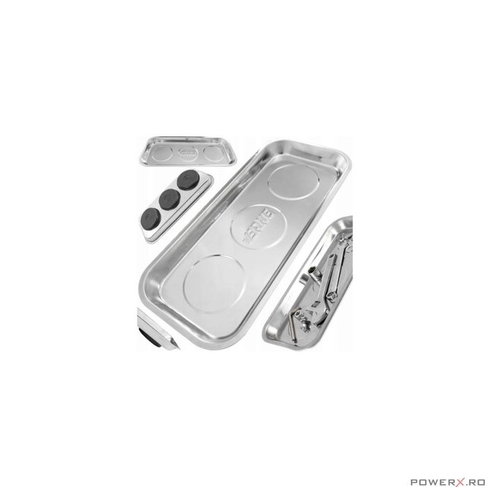Tava magnetica dreptunghiulara pentru atelier, din metal, 360 X 160mm