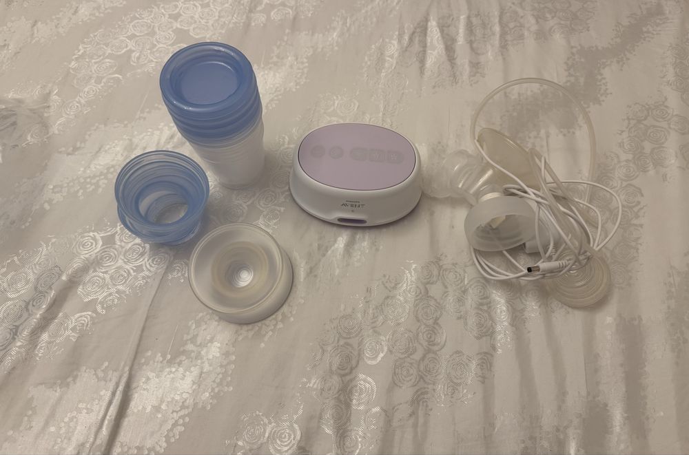 Pompa san electrica Philips Avent cu recipiente de stocare a laptelui