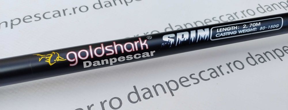 SET 4 Lansete 2,70 metri GOLD SHARK din 2 bucati cu actiune 80-150gr