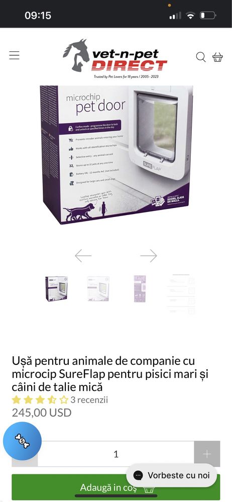 Ușă pentru animale de companie sigilat