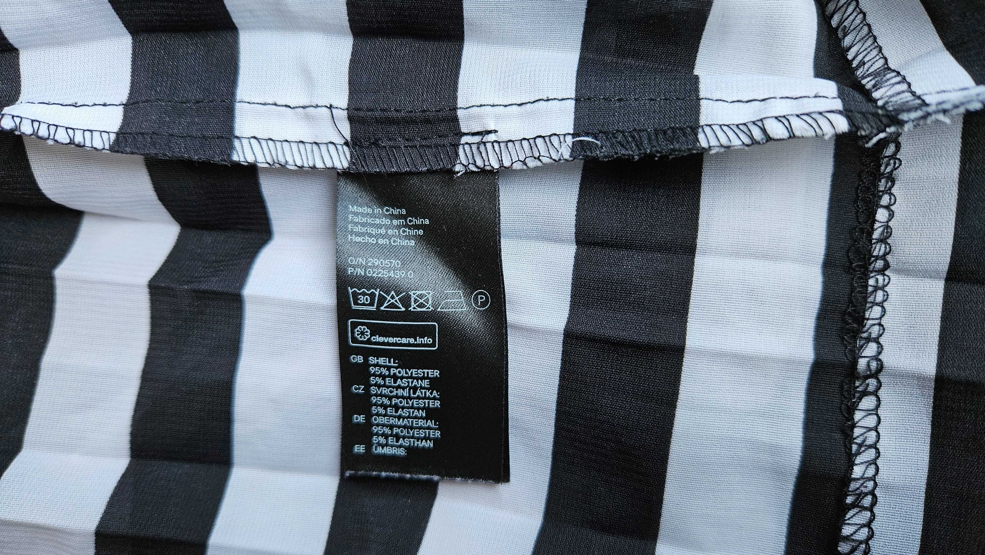 Къса пола H&M Divided размер 36 черно-бяла