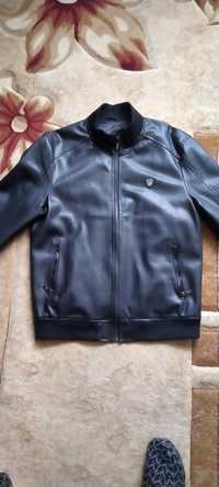 Мужской кожаный куртка Armani