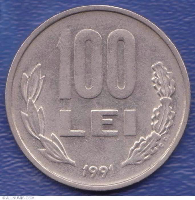 Vând moneda 100 lei din 1991