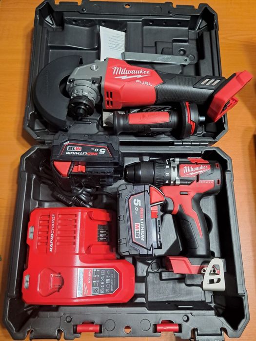 Pachet 2 scule Milwaukee M18 FPP2BG-502X cu 3 acumulatori