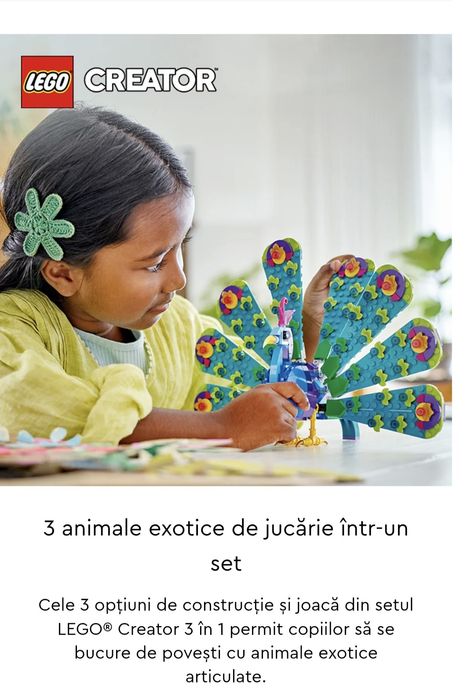 Vând joc Lego 3 in 1 Creator, nou, sigiliat