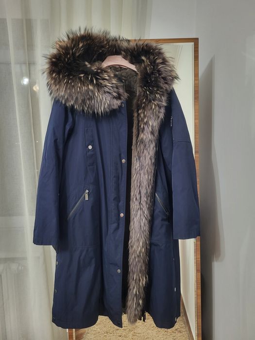 Пальто (парка), на 48 р. Натуральный мех.