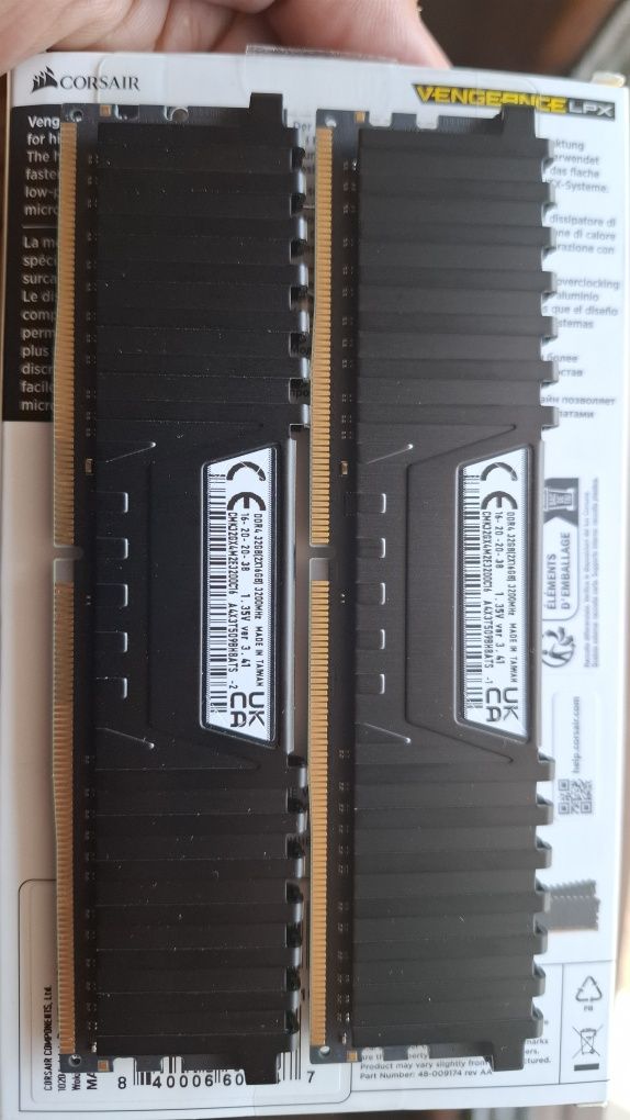 Corsair Vengeance LPX Black 32GB, DDR4, 3200MHz, CL16, Dual Chan