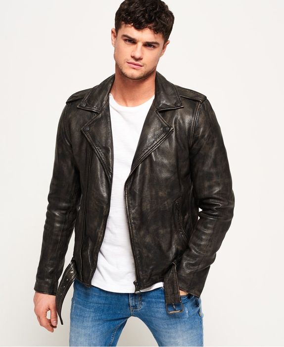 Superdry SD Endurance Custom Leather Jacket-почти ново, оригинално, XL