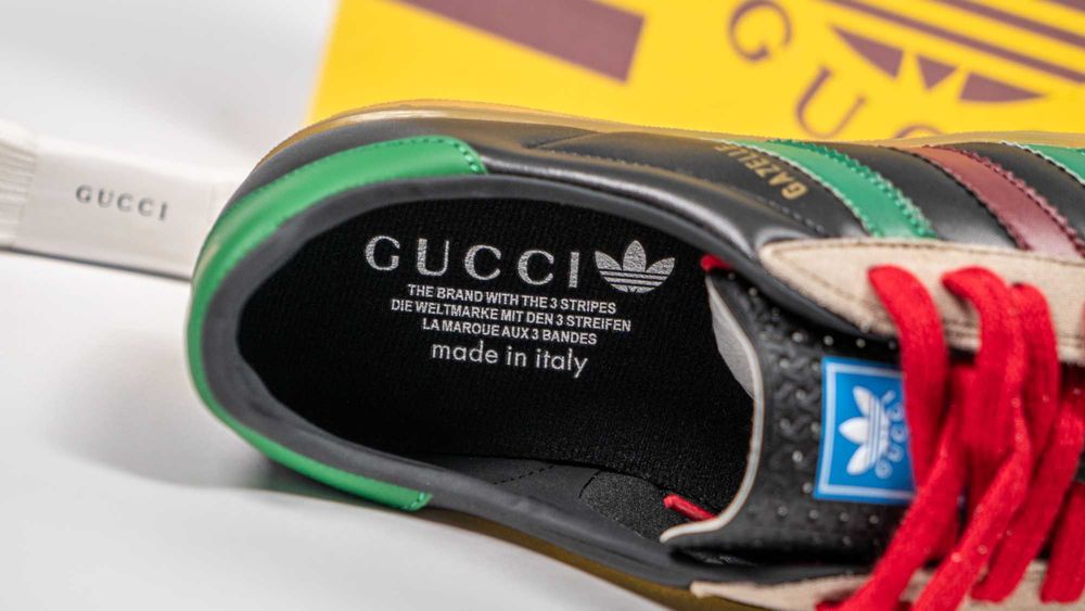 Унисекс Обувки Adidas x Gucci Gazelle Black Green Red