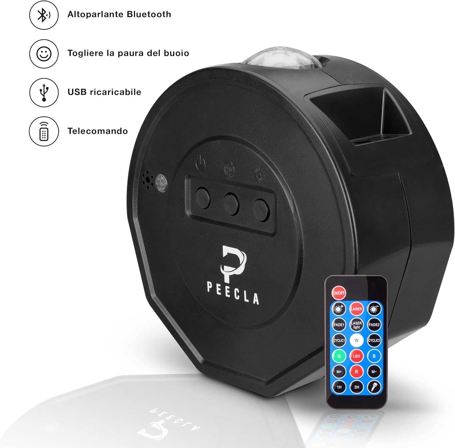 Проектор звездна галактика с Bluetooth високоговорител Peecla Galaxy