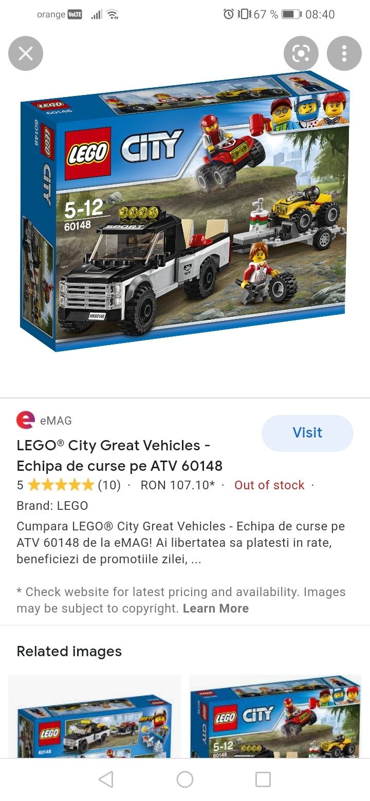 Lego Echipa de curse pe ATV