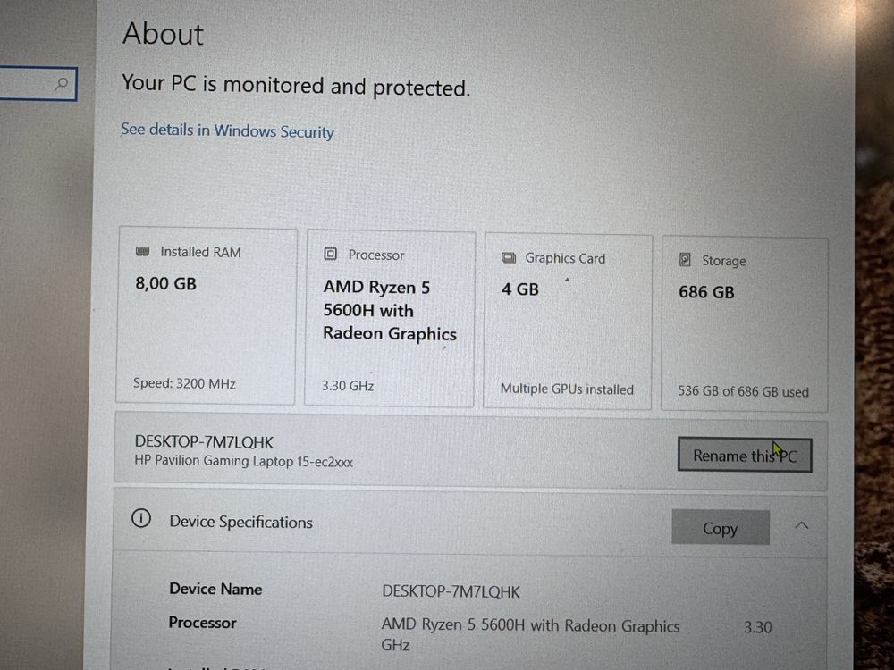 HP Pavilion Gaming 15-dk2005nu RTX 3050 144HZ