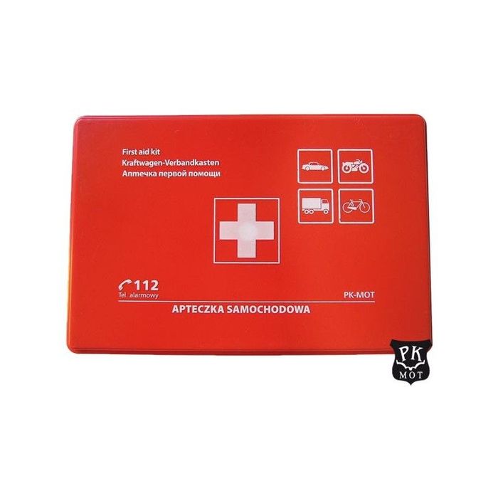 Trusa medicala auto de prim ajutor omologata EU , cu carcasa de plastic , import Polonia