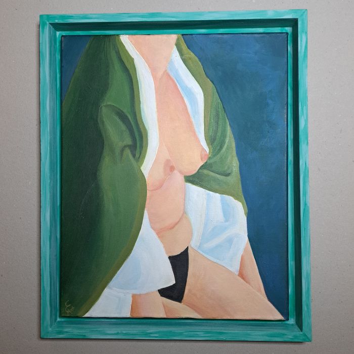Pictură " Atributele feminității", Elena Andrei ( 1984 Pitești)