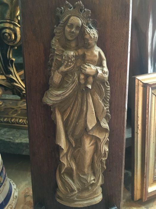 Expresiva sculptura aplica lemn iconita,lemn de artar,Italia