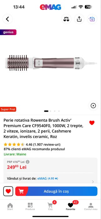 Perie de par rotativa
