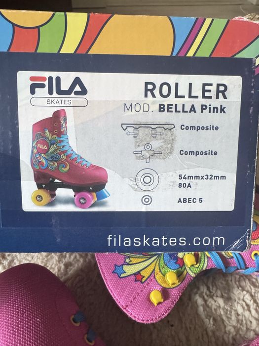 Patine cu rotile/Rollerskates roz de femei/dama Fila marimea 39