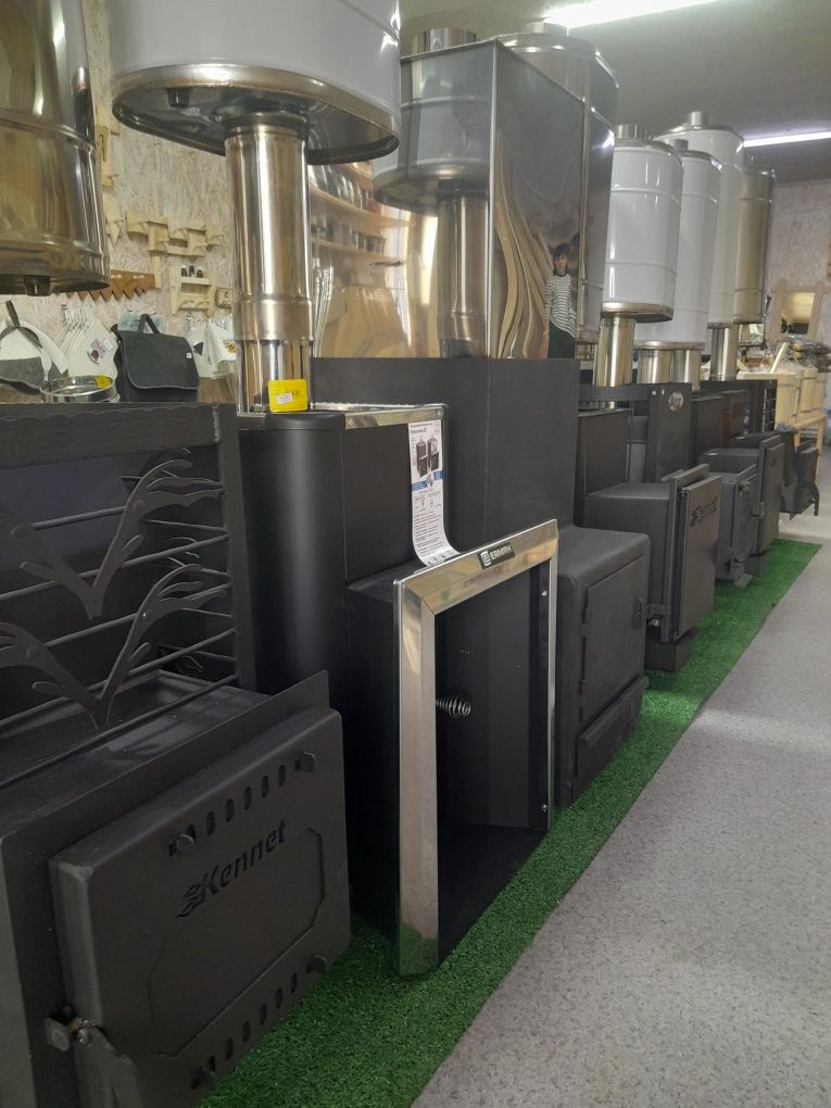 Печь для Бани на твердом топливе и на газу