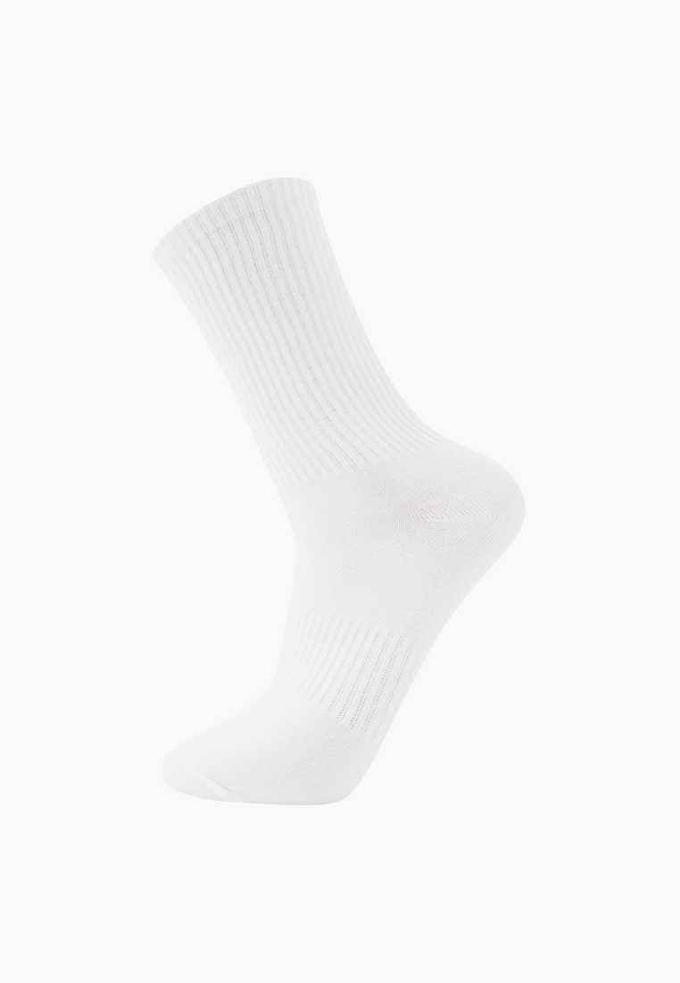 Спортивные белые длинные носки женские и мужские из хлопка