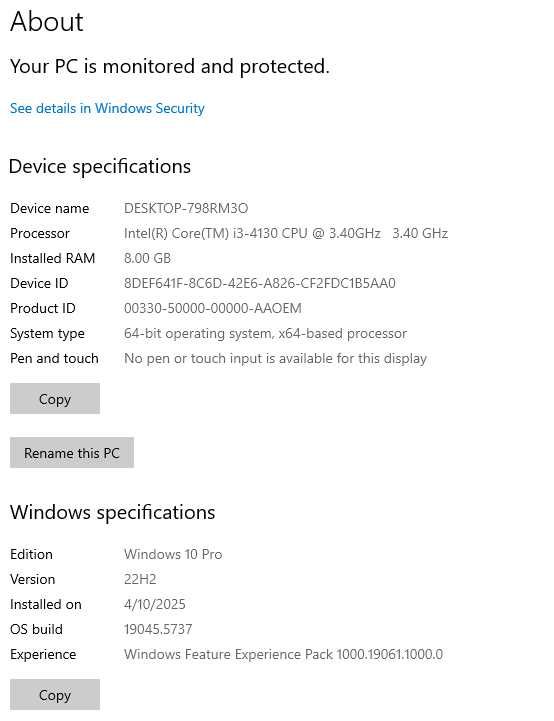 +Гаранция! Компютър PC Lenovo Intel Core i3-4130 / 8GB DDR3 / 500GB