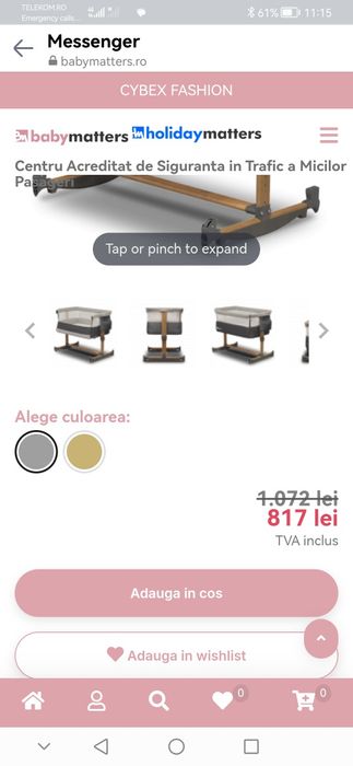 Patuț cosleeper lionelo leonie