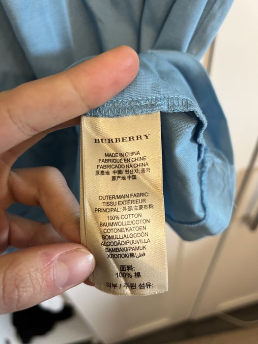 Tricou Burberry baby blue autentic