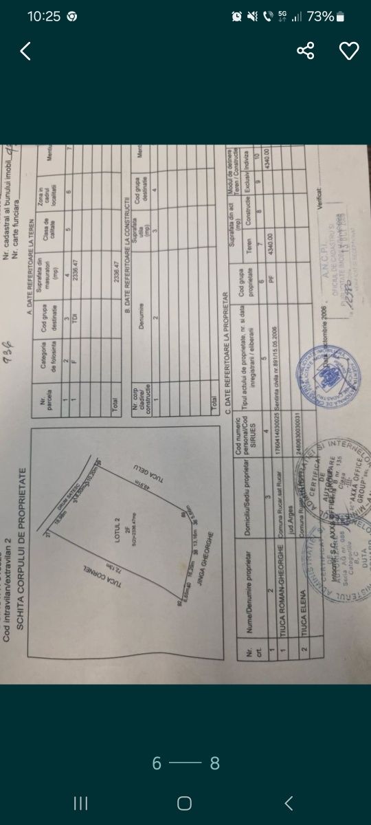 Vând teren intravilan in Com.Dambovicioara ,sat Podul Dâmboviței!